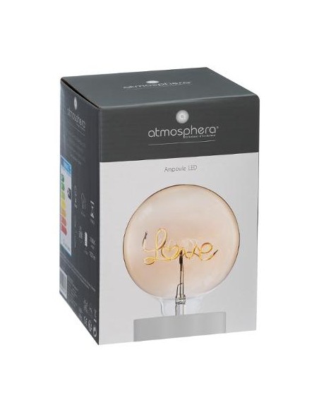 AMPOULE LED MOT \"LOVE\" AMBREE E27 HOME SWEET HOME Luminaires & Suspensions