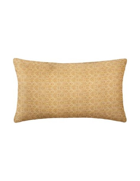 COUSSIN VELOURS IMPRIME DOLCE OCRE 30X50CM HOME SWEET HOME Linge de maison