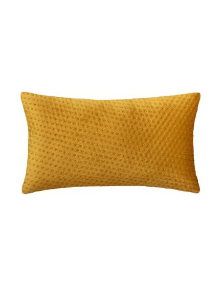 COUSSIN VELOURS IMPRIME DOLCE OCRE 30X50CM HOME SWEET HOME Linge de maison