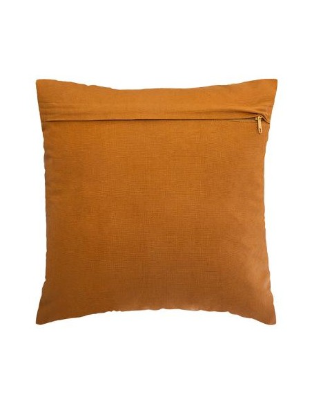 COUSSIN VELOURS PATCHWORK OCRE 40X40cm HOME SWEET HOME Linge de maison