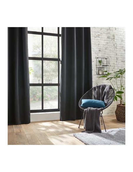 RIDEAU OCC NOIR 140X260CM HOME SWEET HOME Linge de maison