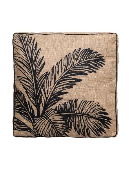 COUSSIN SOL JUTE CUBA 40X40cm HOME SWEET HOME Linge de maison