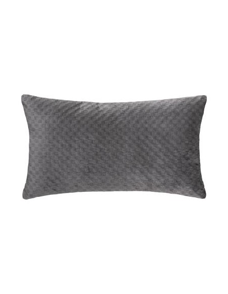 COUSSIN VELOURS DOLCE GRIS 38X58cm HOME SWEET HOME Linge de maison