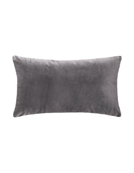 COUSSIN VELOURS DOLCE GRIS 38X58cm HOME SWEET HOME Linge de maison