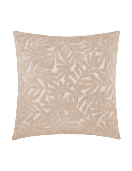 COUSSIN VELOURS BEIGE 40X40CM HOME SWEET HOME Linge de maison