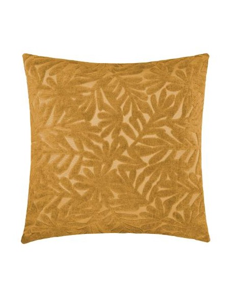 COUSSIN VELOURS OCRE 40X40CM HOME SWEET HOME Linge de maison