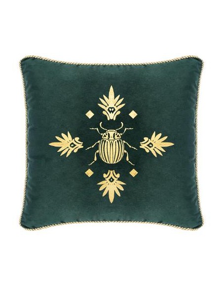 COUSSIN VELOURS ABEILLE CEDRE 40X40cm HOME SWEET HOME Linge de maison