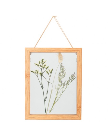 CADRE BLOOM HERBIER NATUREL BOIS ET VERRE PM 23X18CM HOME SWEET HOME Objet de décoration