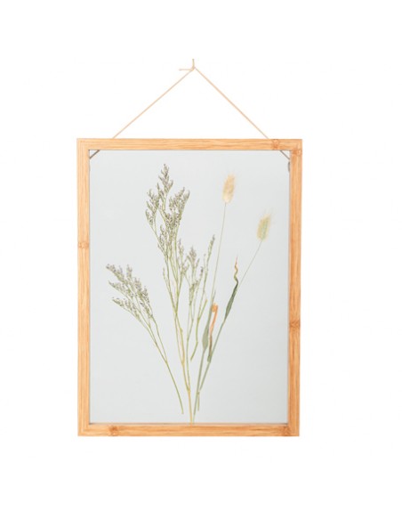 CADRE BLOOM HERBIER NATUREL BOIS ET VERRE MM 40X30CM HOME SWEET HOME Objet de décoration