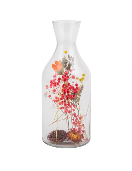 VASE CATHY FLEURS SECHEES COLOREES DIAM 11 X 27.5CM HOME SWEET HOME Objet de décoration