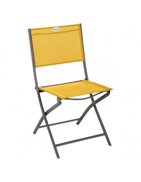 Chaises de jardin pliantes Modula Jaune moutarde & Graphite HOME SWEET HOME Accueil