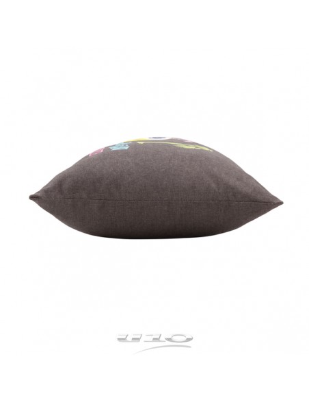 COUSSIN DEHOUSSABLE COMPRESSE 30x50 CM COTON IMP. PACIFIQUE TAUPE HAPPY HOME SWEET HOME Coussin