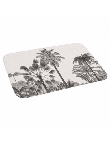 Tapis de Bain Imprimé \"Cocoty\" 45x75cm Noir & Blanc HOME SWEET HOME Accessoires salle de bain