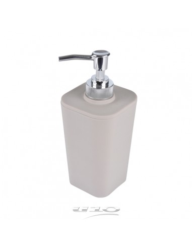 DISTRIBUTEUR SAVON PLASTIQUE UNI SOFT TOUCH VITAMINE SDB TAUPE HOME SWEET HOME Accessoires salle de bain