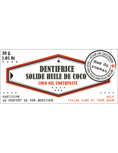 Recharge Dentifrice Solide Éclat a l\'huile de Coco HOME SWEET HOME Le Mas du Roseau