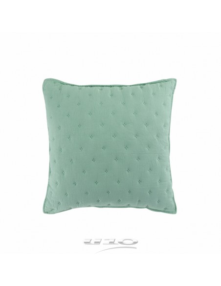 HOUSSE DE COUSSIN 40x40cm MICROFIBRE BICOLORE MELLOW CHIC MENTHE/BLANC HOME SWEET HOME Housse de coussin