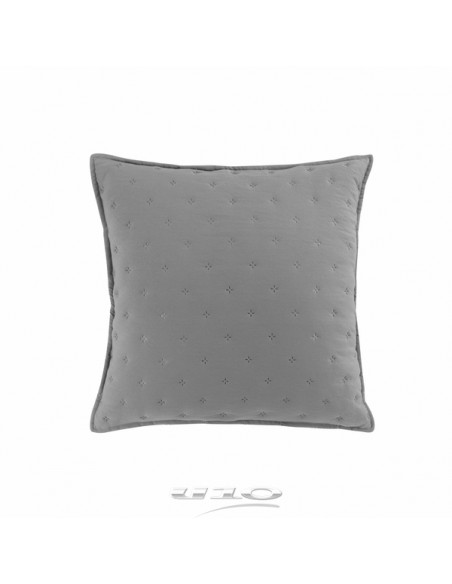 HOUSSE DE COUSSIN 40x40cm MICROFIBRE BICOLORE MELLOW CHIC GRIS/BLANC HOME SWEET HOME Housse de coussin