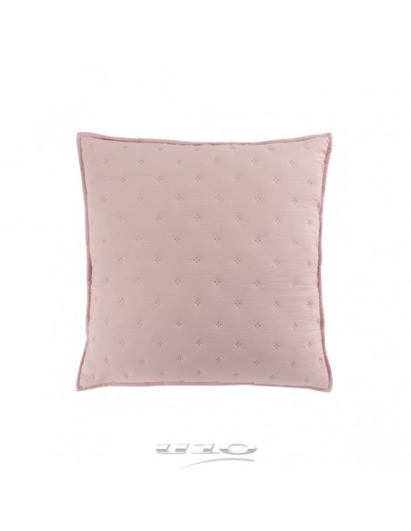 HOUSSE DE COUSSIN 40x40cm MICROFIBRE BICOLORE MELLOW CHIC ROSE/BLANC HOME SWEET HOME Housse de coussin