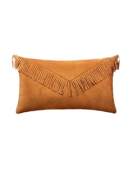 COUSSIN SUEDE FRINGE POP 30X50 HOME SWEET HOME Linge de maison