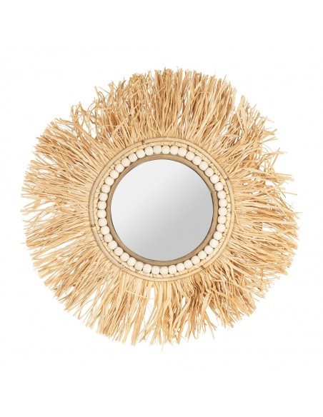 Miroir Cuzco Naturel D50cm HOME SWEET HOME Porte-manteaux & Miroirs