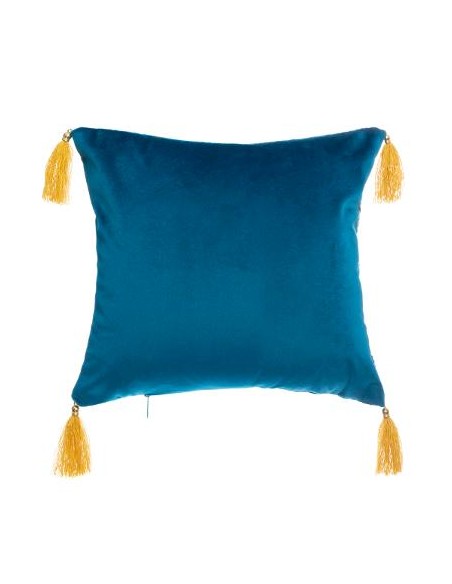 COUSSIN VELOURS GLITTER BLEU 40X40CM HOME SWEET HOME Linge de maison