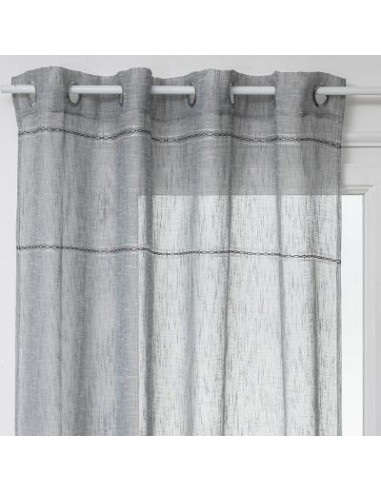 VOILAGE INDI GRIS 140X240CM HOME SWEET HOME Linge de maison