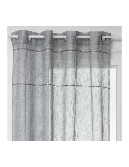 VOILAGE INDI GRIS 140X240CM HOME SWEET HOME Linge de maison