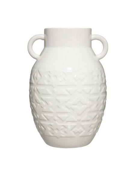 VASE CERAMIQUE ASS HACI H25CM (Blanc cassé) HOME SWEET HOME Objet de décoration