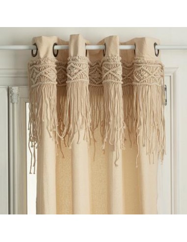 RIDEAU MACRAME RITUAL 140X260cm HOME SWEET HOME Linge de maison