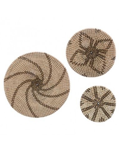 DECO MURALE PANIER SEAGRASS X3 HOME SWEET HOME Objet de décoration