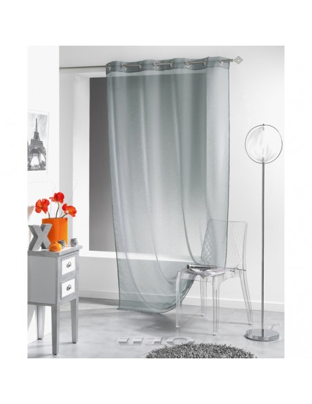 PANNEAU A OEILLETS 140 x 240 CM VOILE SABLE LISSEA gris HOME SWEET HOME Linge de maison