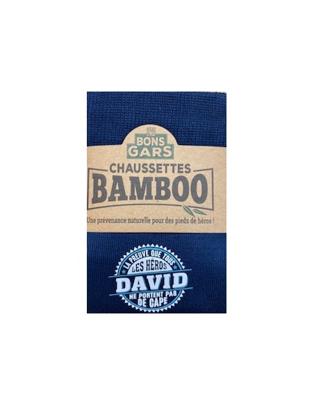 Chaussette bambou La preuve que tous les héros David ne portent pas de cape HOME SWEET HOME Cadeau