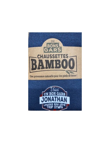 Chaussette bambou Voici un bon gars JONATHAN,louons son côté trop sympa HOME SWEET HOME Cadeau