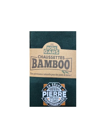 Chaussette bambou Un grand pouvoir PIERRE implique de grandes responsabilités HOME SWEET HOME Cadeau