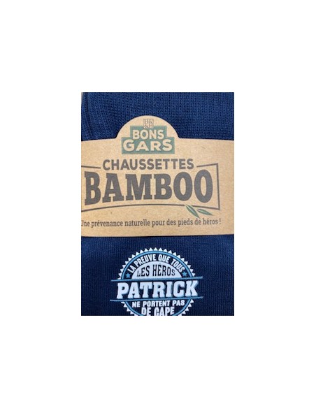 Chaussette bambou La preuve que tous les héros PATRICK ne portent pas de cape HOME SWEET HOME Cadeau