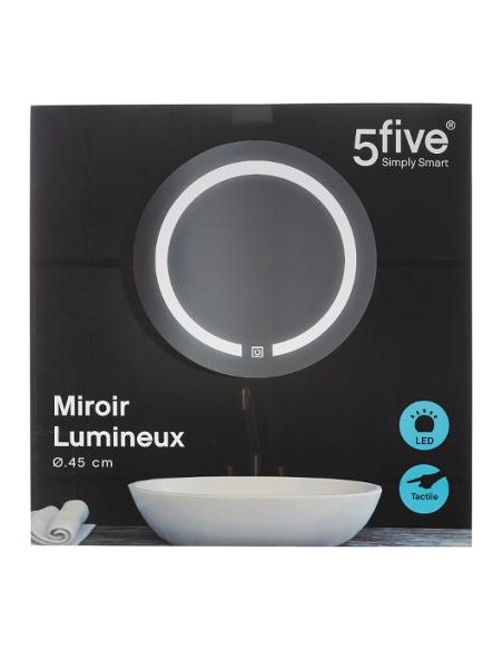 MIROIR LED MURAL ROND HOME SWEET HOME Salle de bain