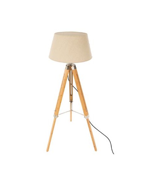 Lampadaire trépied \"Runo\", bambou et ivoire H145 cm HOME SWEET HOME Luminaires & Suspensions