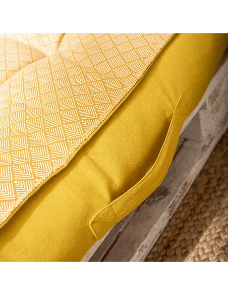 Matelas palette réversible jaune HOME SWEET HOME Assise pour mobilier