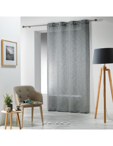 PANNEAU A OEILLETS 140 x 240 CM CARLIN ANTHRACITE HOME SWEET HOME Linge de maison