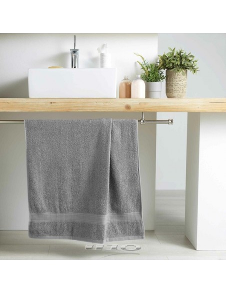 DRAP DE DOUCHE 70 x 130 CM EPONGE UNIE COLORS GRIS HOME SWEET HOME Salle de bain