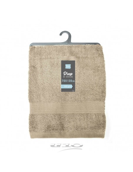 DRAP DE DOUCHE 70 x 130 CM EPONGE UNIE COLORS TAUPE HOME SWEET HOME Salle de bain