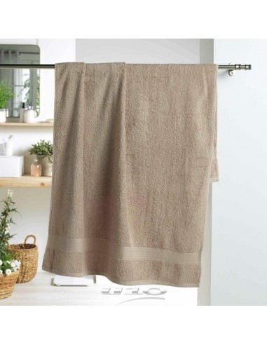 DRAP DE BAIN 90 x 150 CM EPONGE UNIE COLORS TAUPE HOME SWEET HOME Salle de bain