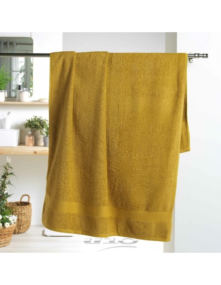 DRAP DE BAIN 90 x 150 CM EPONGE UNIE COLORS MIEL HOME SWEET HOME Salle de bain