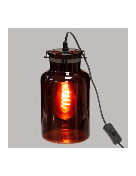 Lampe \"Edo\" ambre, verre teinté H29 cm HOME SWEET HOME Luminaires & Suspensions