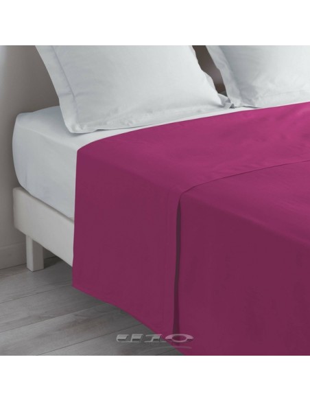 DRAP PLAT 1 PERSONNE 180 x 290 CM UNI 57 FILS LINA BOIS DE ROSE + POINT BOURDON HOME SWEET HOME Linge de maison