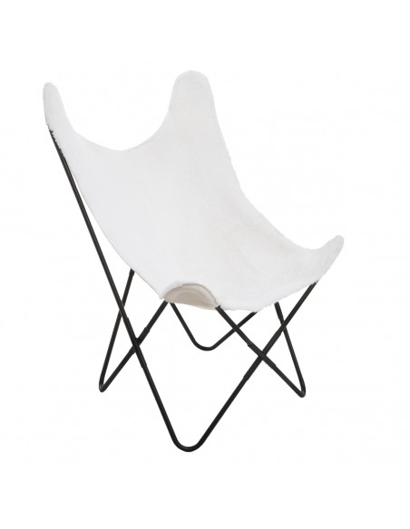 FAUTEUIL FOURRURE OSLO BLANC HOME SWEET HOME Chaises & Tabourets