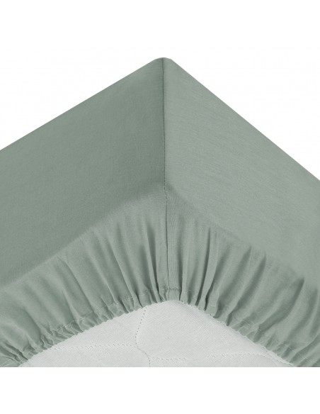 Drap housse en coton, CELADON140x190 cm HOME SWEET HOME Linge de maison