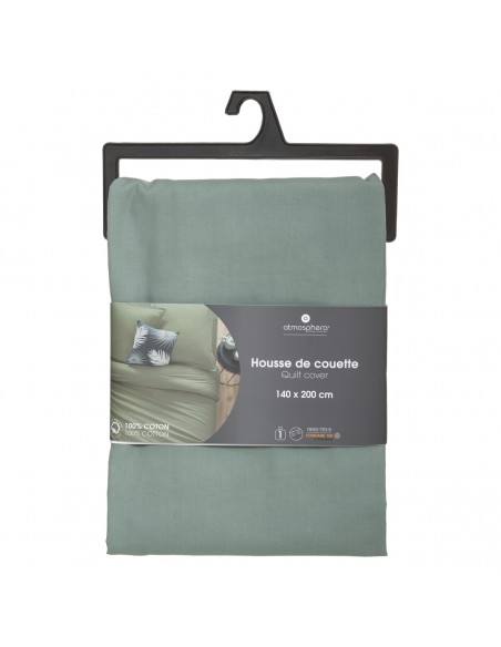 HOUSSE COUETTE 1P CELADON 140X200cm HOME SWEET HOME Linge de maison