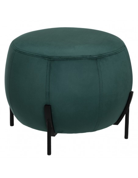 Pouf \"Calabaza\" vert en velours HOME SWEET HOME Chaises & Tabourets