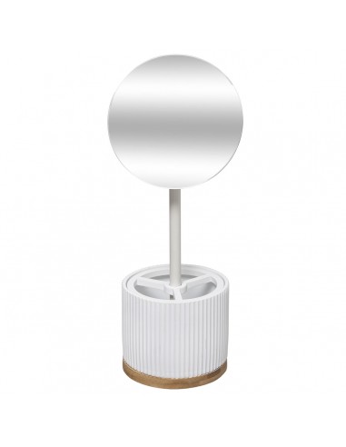 MIROIR ORGANISATEUR D14cm BLANC MODERN HOME SWEET HOME Salle de bain